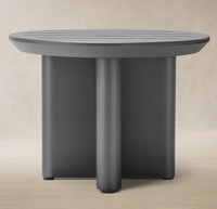Table d'appoint ronde en aluminium Balmain, en acier inoxydable, pour l'extérieur, les équipements de loisirs et les jardins