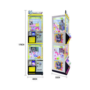 Macchina da gioco a gru a due giocatori, distributore automatico di portachiavi a sorpresa, a moneta, personalizzabile in lingua inglese, <span class=keywords><strong>per</strong></span> bambole regalo - Product Image 2