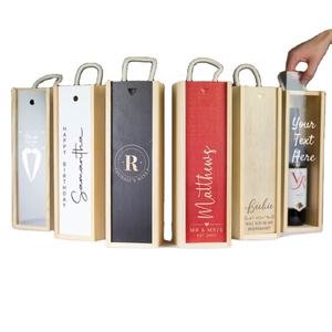 إدراج الخشب والأكريليك مخصصة محفورة بالليزر مخصصة هدية فريدة فكرة اللون الطبيعي انزلاق الغطاء - Product Image 1