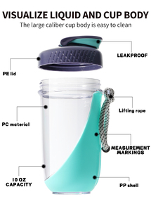Logo personalizzato 600ml BPA-Free palestra Fitness Sport Shaker bottiglia di acqua nuovo stile Motivator proteina Shaker tazza con corda Drinkware - Product Image 5