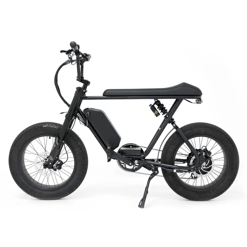 MARIO-bicicleta de carretera eléctrica, ciclomotor con suspensión completa retro MX, neumático ancho, 1000w