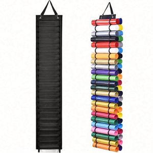 Vinyl Organizers Holder Holds up to 48 <b>Rolls</b> Wall-Mount Vinyl Holder Bag for Craft Room Organizers and Storage - Product Image 2