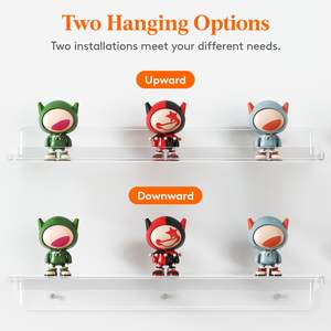 Estantería de Pared Personalizada, Estantes Flotantes de Acrílico Transparente, Organizador para Dormitorio, Baño, Cocina, Almacenamiento - Product Image 6