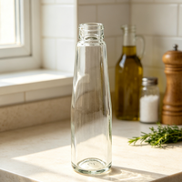 Bouteille en verre vide de 180 ml pour assaisonnement, stockage de sauces, emballage domestique, vente en gros
