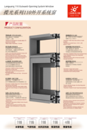 Fenêtres à battants modernes en aluminium, haute résistance au vent, avec verre trempé et design à persiennes, style ouverture battante, certifiées Energy Star pour villas