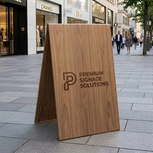Insegna a Forma di A in Acciaio Corten con Effetto Testurizzato Speciale, Insegna Stabile per Esterni - Product Image 3