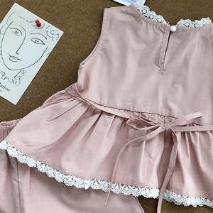 Vêtements pour filles de <span class=keywords><strong>4</strong></span> <span class=keywords><strong>ans</strong></span>, ensembles de vêtements pour tout-petits, vêtements pour petites filles, vente en gros de coton d'été, style halter - Product Image 5