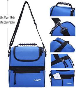 Adult Lunch Box Insulated Lunch Bag Large Cooler Tote Bag for Men, Women, Double Deck Cooler Food Cartoon 600D YS-0829 CN;ZHE - Product Image 2