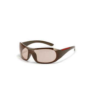 Xunge Y2K <span class=keywords><strong>Gafas</strong></span> de sol Caperucita Roja Estilo Ins Montura dorada cuadrada de una pieza <span class=keywords><strong>Gafas</strong></span> ligeras para mujeres Hombres para niños - Product Image 3