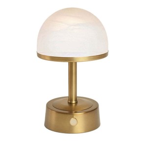 <b>Table</b> <b>Lamp</b> Marble Shade Electroplated Metal <b>Base</b> LED Light Source E27 Bulb Home Decor Lighting 240x150mm Switch Control - Product Image 3