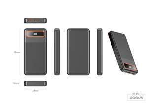 סוללת גיבוי PD20W <span class=keywords><strong>10000mAh</strong></span> דגם T139L עם צג דיגיטלי LED, מטען מהיר נייד, סוללות גיבוי ניידות - Product Image 6