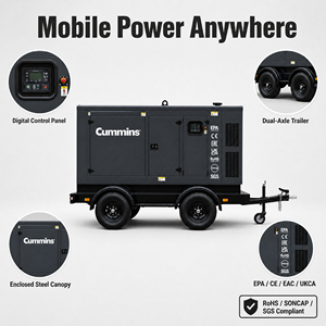 Générateur diesel silencieux de type Cummins Weichai Baudouin Yuchai, variantes de 50 kVA à 1250 kVA avec option ATS, fréquence 50 Hz - Product Image 5