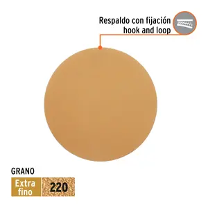 BOX 5 Pack avec 5 disques de ponçage 5 pouces grain 220, blindés, TRUPER - Product Image 1