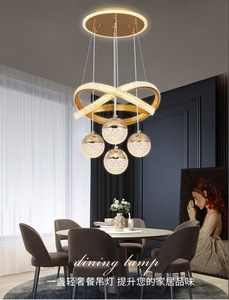 Luces colgantes para sala de estar, lámpara de techo Led, círculo acrílico, <span class=keywords><strong>Linea</strong></span>, techo, redondo, moderno, anillo Led, lámpara colgante - Product Image 6