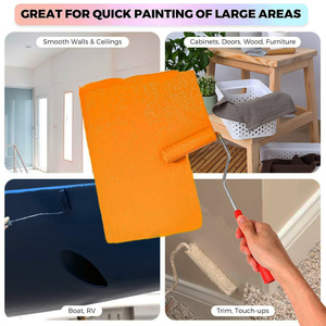 Rodillos de Pintura Industriales Mini de 4 Pulgadas <span class=keywords><strong>para</strong></span> Bricolaje, Acabado Fino, Pincel de Terciopelo de Mohair, Producto OEM Personalizable - Product Image 5