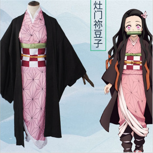 Costume Cosplay Haowu <span class=keywords><strong>Demon</strong></span> <span class=keywords><strong>Slayer</strong></span>, Outfit Anime di Tanjiro, Giyu e Nezuko - Product Image 3