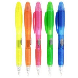 Custom Double-Head Ballpoint <b>Pen</b> Highlighter Combo 0.5mm Writing Width Promotional Stationery Plastic Material Customizable Logo - Product Image 4