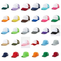 Gorra de Camionero de 5 Paneles con Logotipo Personalizado, 2 Tonos, Ajustable, Deportiva, de Béisbol, con Espuma de Poliéster en la Parte Delantera y Malla en la Parte Trasera, Gorra Deportiva Lisa