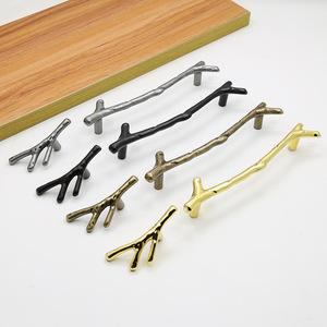 Cross-border Creative Branch-handle Dinner Plate Tree-branch-shaped Handle Modern Minimalist Drawer Cabinet <strong>Door</strong> Pull Zinc Alloy - Product Image 2