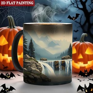 <b>Magic</b> Mug Frosted Black 11oz Ceramic Heat Sensitive Color Changing <b>Cup</b> - Product Image 6
