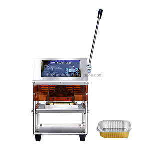 Machine de thermoscellage commerciale de petite taille pour l'emballage de feuilles de <span class=keywords><strong>film</strong></span> d'aluminium et de boîtes de fruits de mer et d'écrevisses à emporter - Product Image 2