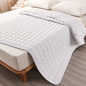 Protector de colchón de algodón antideslizante, almohadilla protectora de cama minimalista para todas las estaciones, para adultos, 100x200cm, 120x200cm, 150x200cm, 180x200cm - Product Image 1