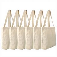 Sac fourre-tout en toile de coton biologique économique avec logo personnalisé imprimé, léger, moyen, réutilisable, pour les courses