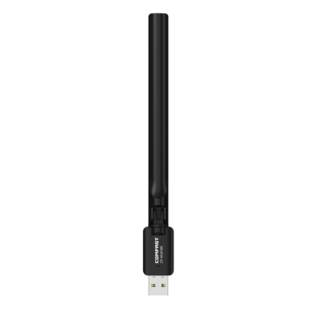 Comfast 150Mbps Mini USB Flash Drive CF-WU818N Network Card Wifi Ethernet Adapter Computer Hardware Software Black Wireless Type