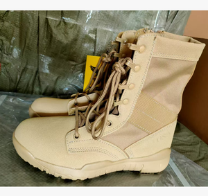 Botas de combate ligeras para las 4 estaciones, modelo TSB24 color caqui, con cremallera lateral y suela de EVA. - Product Image 1