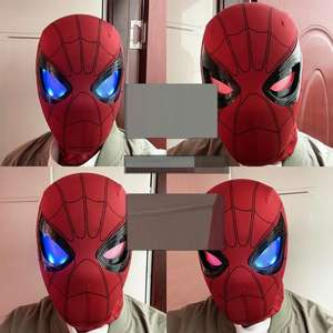 หน้ากากสไปเดอร์แมนแบบยูนิเซ็กซ์ พร้อมแผ่นปิดตาแบบเคลื่อนไหวได้ อุปกรณ์ผจญภัยของฮีโร่ผู้ยิ่งใหญ่ คุณสมบัติการกะพริบตาด้วยมือ หน้ากากสำหรับงานปาร์ตี้ ประเภทสินค้า - Product Image 3