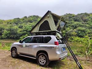 OEM carcasa dura 3-4 personas triángulo camping carpa en la azotea de aluminio para acampar por tierra tene para jeep - Product Image 2