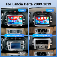 Radio Mobil Android Podofo 9'' 4+64G Qualcomm 8 Core untuk Lancia Delta 2009-2019 Wireless CarPlay/Android Auto WiFi 4G OEM ODM