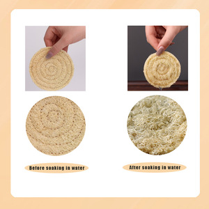 Posavasos de Esponja de Lufa Redondo, Alfombrilla Aislante de Calor para Tetera, Accesorios para la Ceremonia del Té Kung Fu, 7CM 8CM 9CM 10CM 11CM 12CM 13CM 15CM - Product Image 3