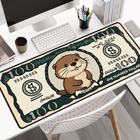 Tapis de clavier et de bureau à sublimation, thème Bonne Chance et Prospérité, Otterly Rich, tapis de table d'ordinateur à succès, cadeau ludique