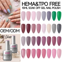 Vernis à ongles UV RONIKI 15ml, gel pour nail art, OEM ODM, emballage personnalisé, vernis à ongles longue tenue, vernis naturel