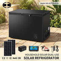 En stock : Congélateur coffre solaire 228L 12V 24V DC à compresseur, machine à glaçons puissante pour la fabrication de blocs de glace, idéal pour le stockage domestique, rural et hors réseau.