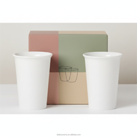 Ensemble de tasses à café en céramique blanche conique Liling Daily, tasse à café réutilisable minimaliste pour cadeaux d'affaires, bureau à domicile, 12 oz