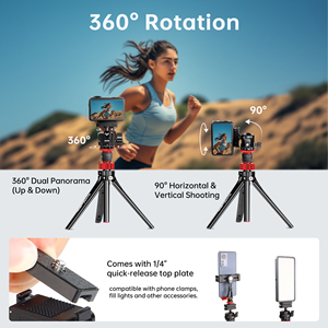 Trípode Extensible Manbily con Cabezal de Bola y Diseño de Liberación Rápida para Vlogs, Compatible con DJI <span class=keywords><strong>Osmo</strong></span> 360 Action <span class=keywords><strong>5</strong></span> Pro/4/3 - Product Image 6