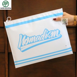 Customized Thick Frosted PE Material Gravure Printed Recyclable Packaging Bags Valve for Clothing Shoes Underwear Socks Hoddies - Product Image 5