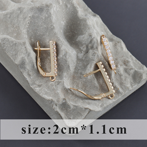 M806 - Lote de 10 Piezas de Broches de Metal con Circonita <span class=keywords><strong>para</strong></span> <span class=keywords><strong>Pendientes</strong></span>, <span class=keywords><strong>Accesorios</strong></span> <span class=keywords><strong>para</strong></span> la Fabricación de Joyería <span class=keywords><strong>para</strong></span> Mujer - Product Image 6