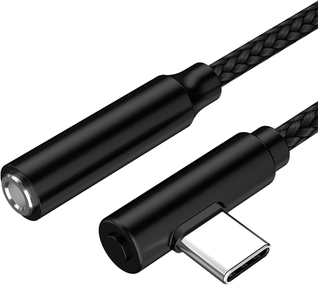 2026 KZ AM03 USB C to 3.5mm Headphone Jack Adapter High-Res Hi-Fi DAC Audio Dongle Cable for Type C Smartphone Tablet PC Laptop