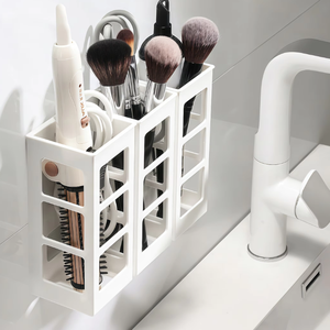 Boîte <span class=keywords><strong>de</strong></span> <span class=keywords><strong>rangement</strong></span> murale à quatre côtés creux pour organiser les outils <span class=keywords><strong>de</strong></span> maquillage et les fers à friser - Product Image 4