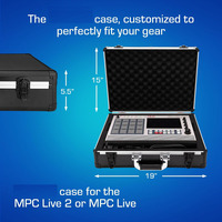 Mallette d'équipement en aluminium Akai MPC Live 2 / MPC Live Case-Mallette rigide ultra-légère