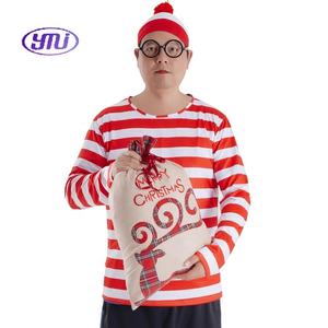Dov' è il Costume Cosplay Wally/Waldo Top a righe rosse e bianche per bambini adulti - Product Image 2