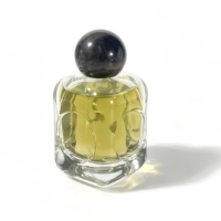 Bouteilles de parfum vides à bord d'arc carré clair 100ml bouteilles de parfum en verre bouteilles d'huile de parfum transparentes emballage d'épices
