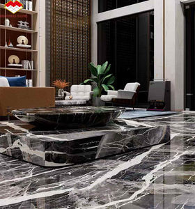 Diseño moderno Pulido Negro <span class=keywords><strong>Galaxy</strong></span> Mármol Baldosas Precio de fábrica para uso en interiores en hoteles Salones Salas de estar - Product Image 4