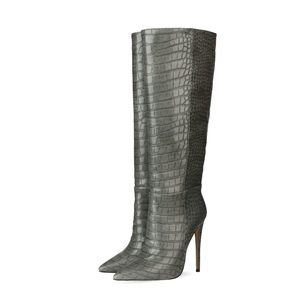 <span class=keywords><strong>Stivali</strong></span> <span class=keywords><strong>alti</strong></span> al ginocchio da <span class=keywords><strong>donna</strong></span> alla moda Sexy a punta con <span class=keywords><strong>tacco</strong></span> alto da <span class=keywords><strong>donna</strong></span> - Product Image 5