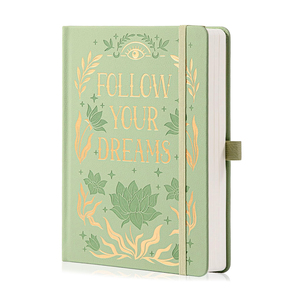Cuaderno A5 con estampado en PU y lámina dorada, diario ecológico con páginas rayadas, cuaderno para oficina/escuela, agenda, planificador, para regalo. - Product Image 1