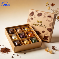 Chocolat chaud de bonne qualité, personnalisable, différentes saveurs, chocolat rond de luxe, prix d'usine, boîte cadeau de chocolat chaud