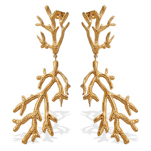 Golden <b>Tree</b> <b>Branch</b> Drop Earrings Zinc Alloy Stud Earrings For Women Party Fashion Jewelry EH905 - Product Image 5
